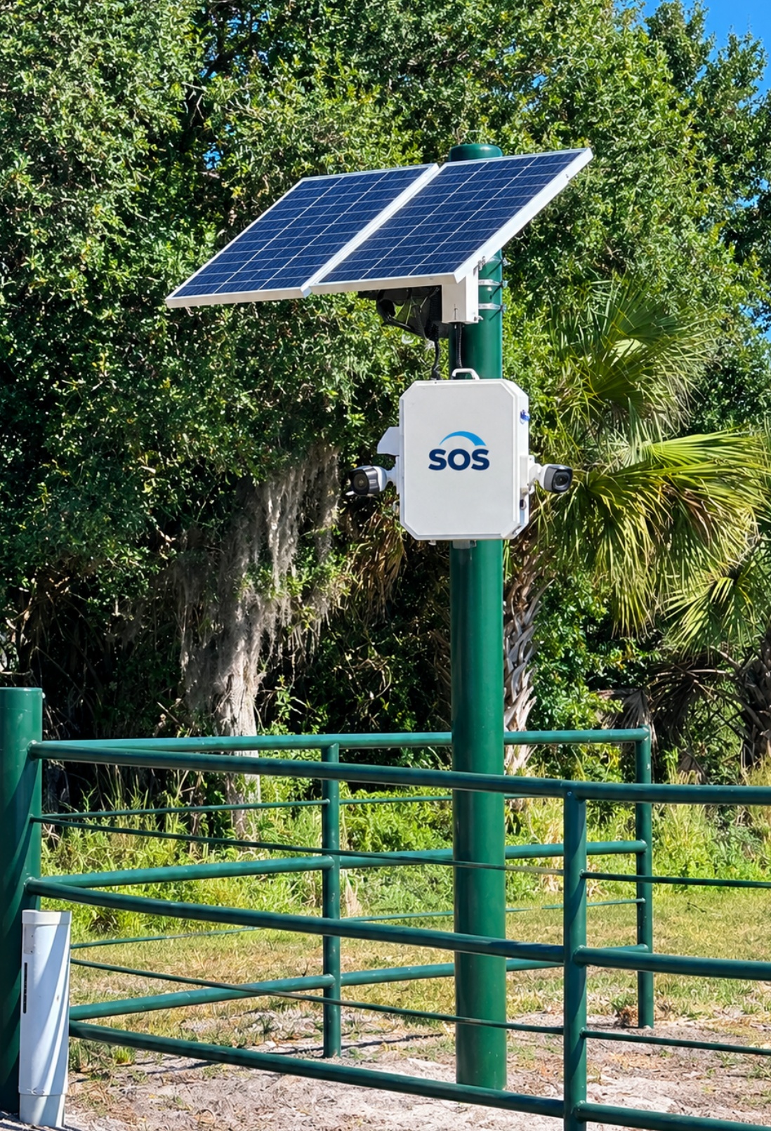 SOS solar-powered surveillance installation