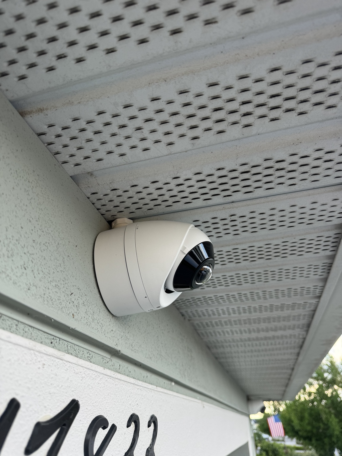 Exterior surveillance camera installation